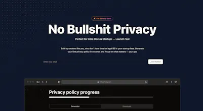 No BS Privacy Policy Generator gallery image