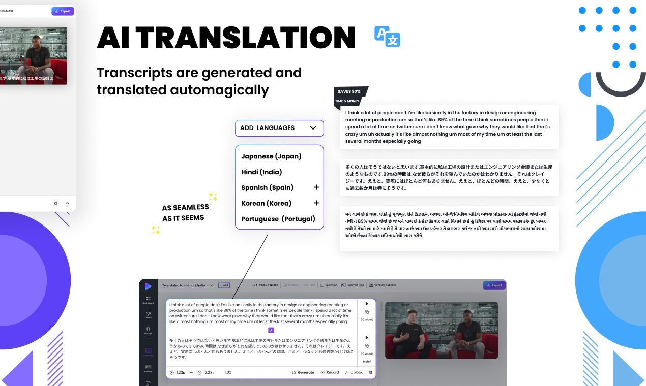 TranslateVideo 2.0 - Перевести видео на 75 языков и неограниченные бесплатные субтитры медиа 7