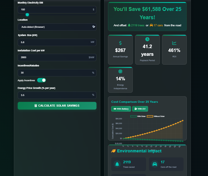 Estimate Savings - Screenshot 2 showing product features and functionality