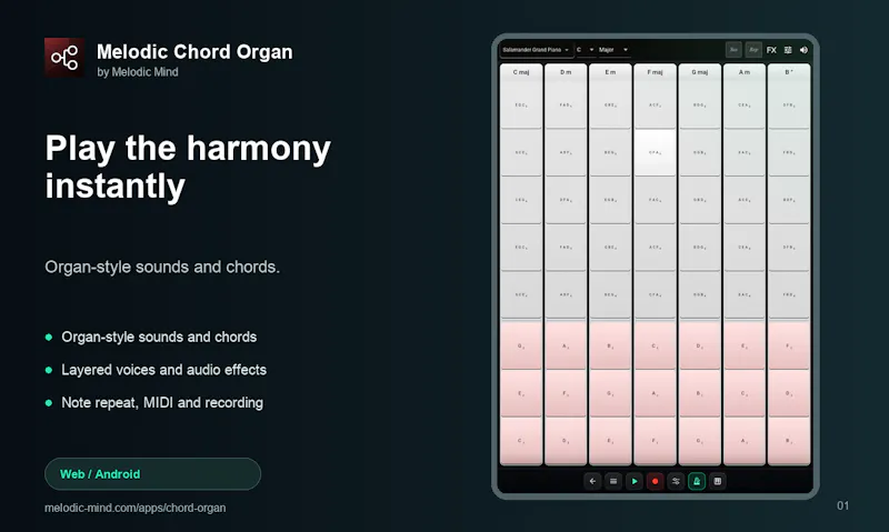 Melodic Chord Organ screenshot 1