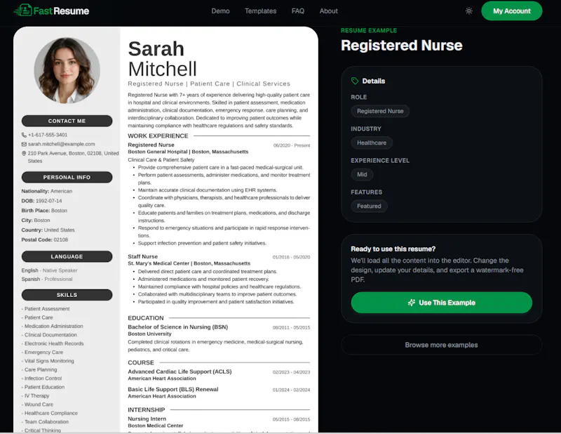 FastResume - Professional Resume Builder screenshot 7