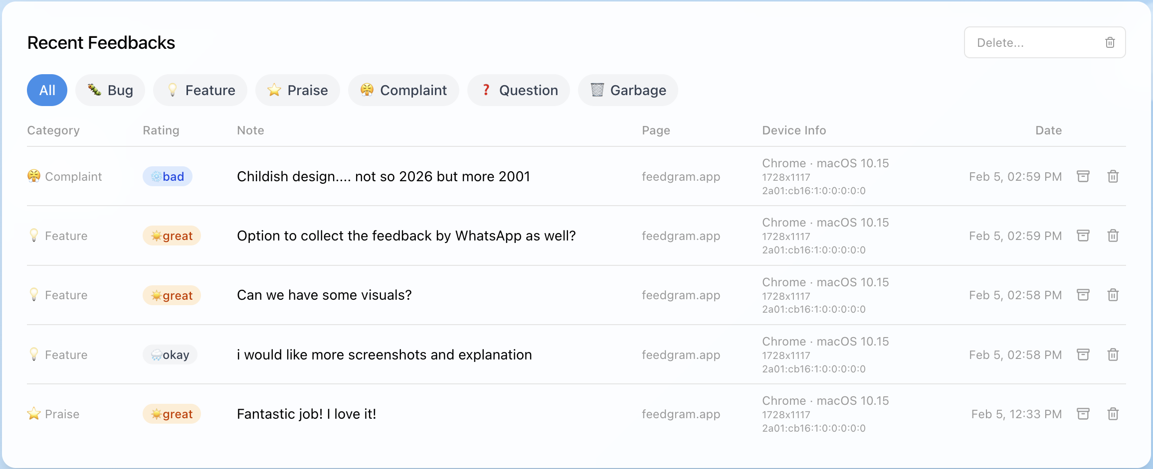 feedgram.app - Screenshot 5 showing product features and functionality