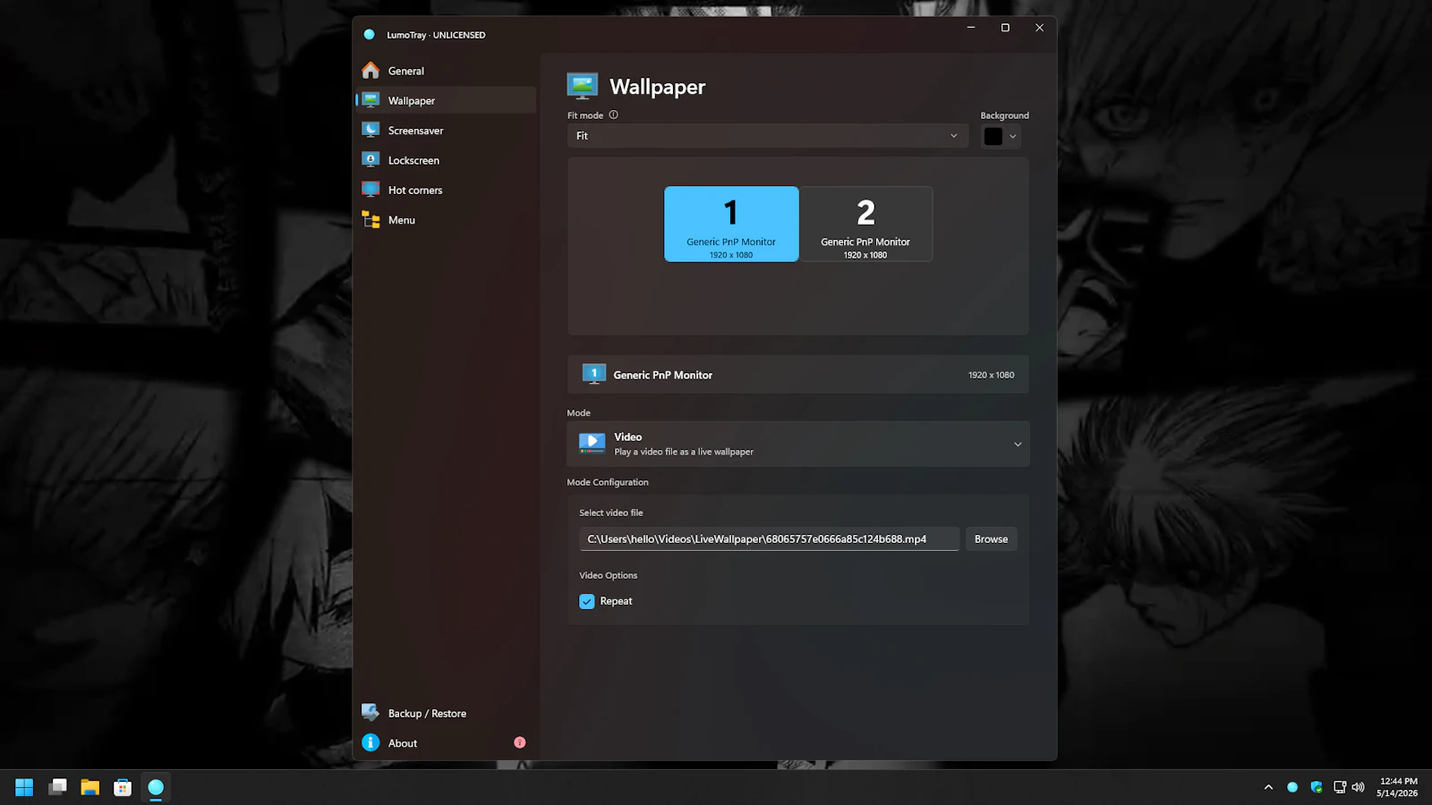 LumoTray screenshot 2