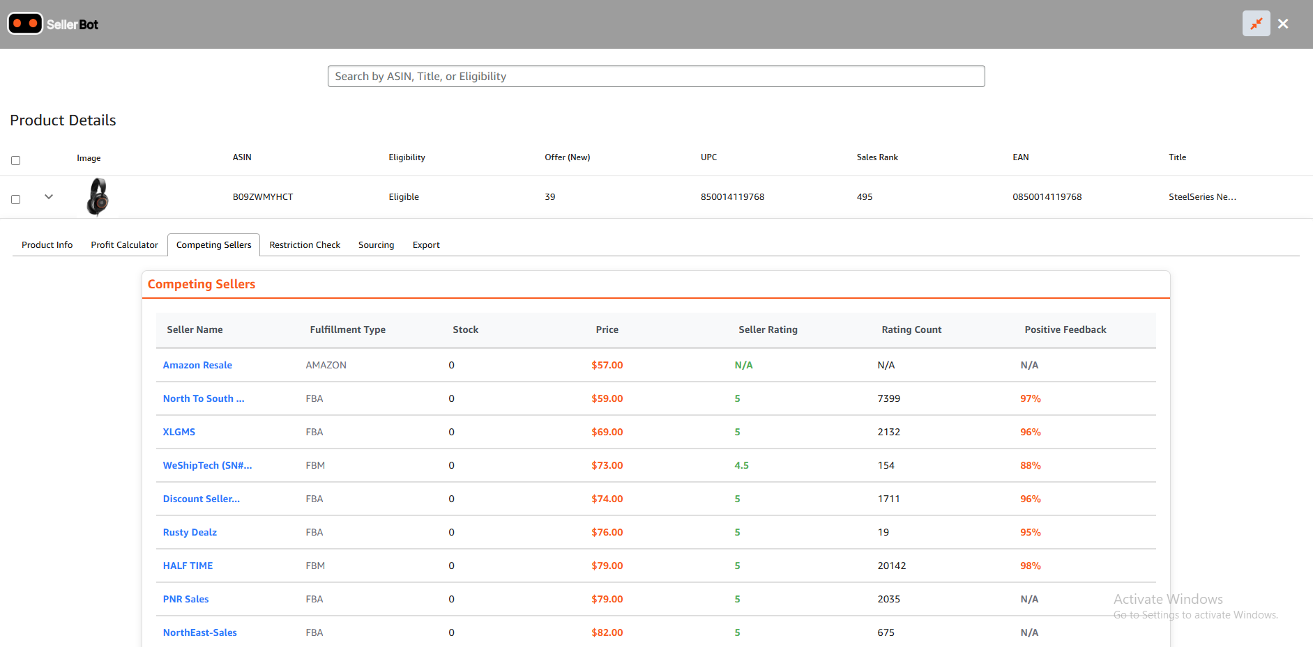 SellerBot Free Amz Product Research Tool gallery image