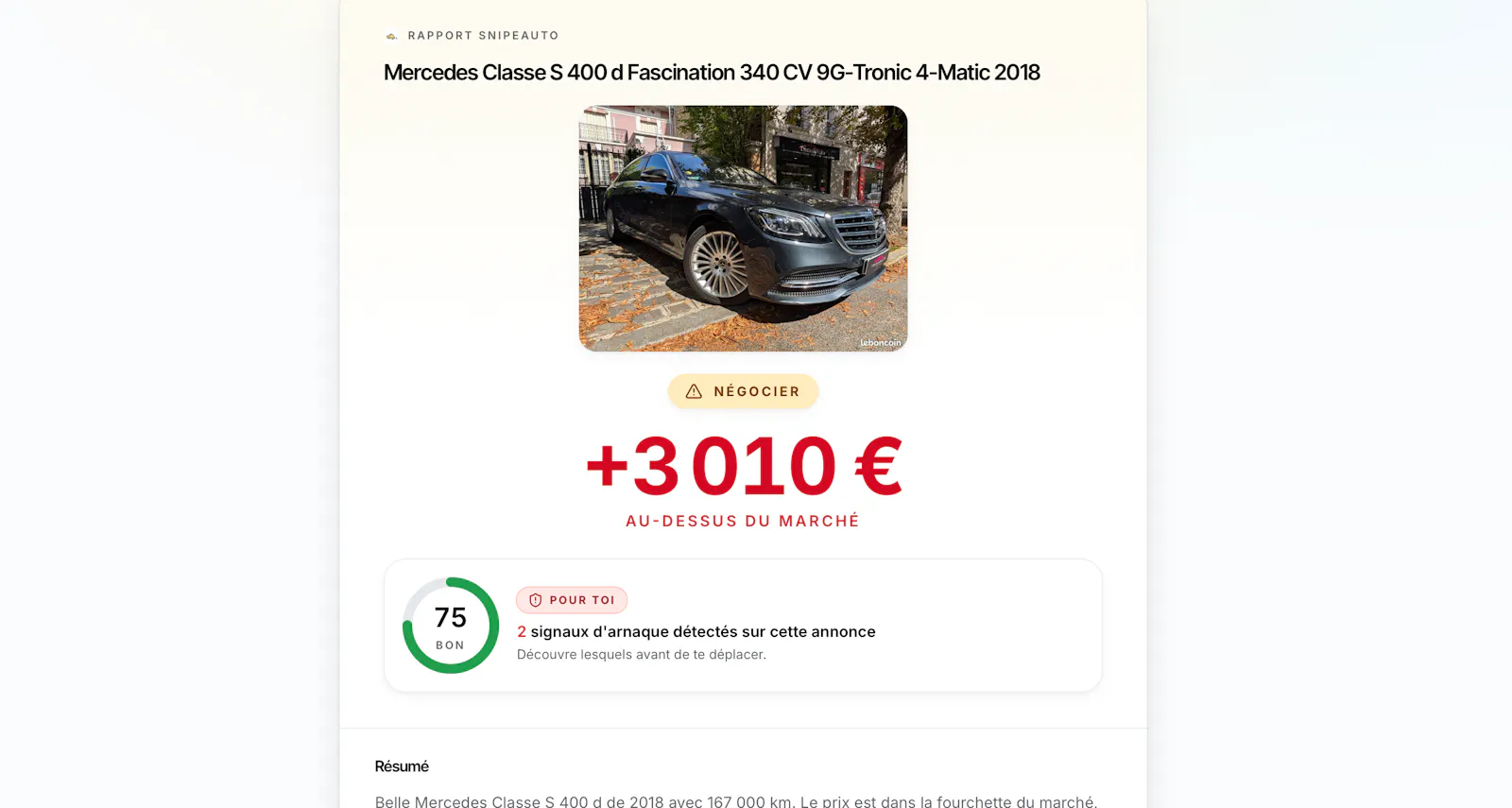 SnipeAuto — Bonne affaire ou pas ? screenshot 3