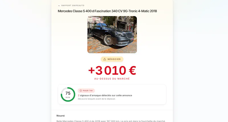 SnipeAuto — Bonne affaire ou pas ? screenshot 3