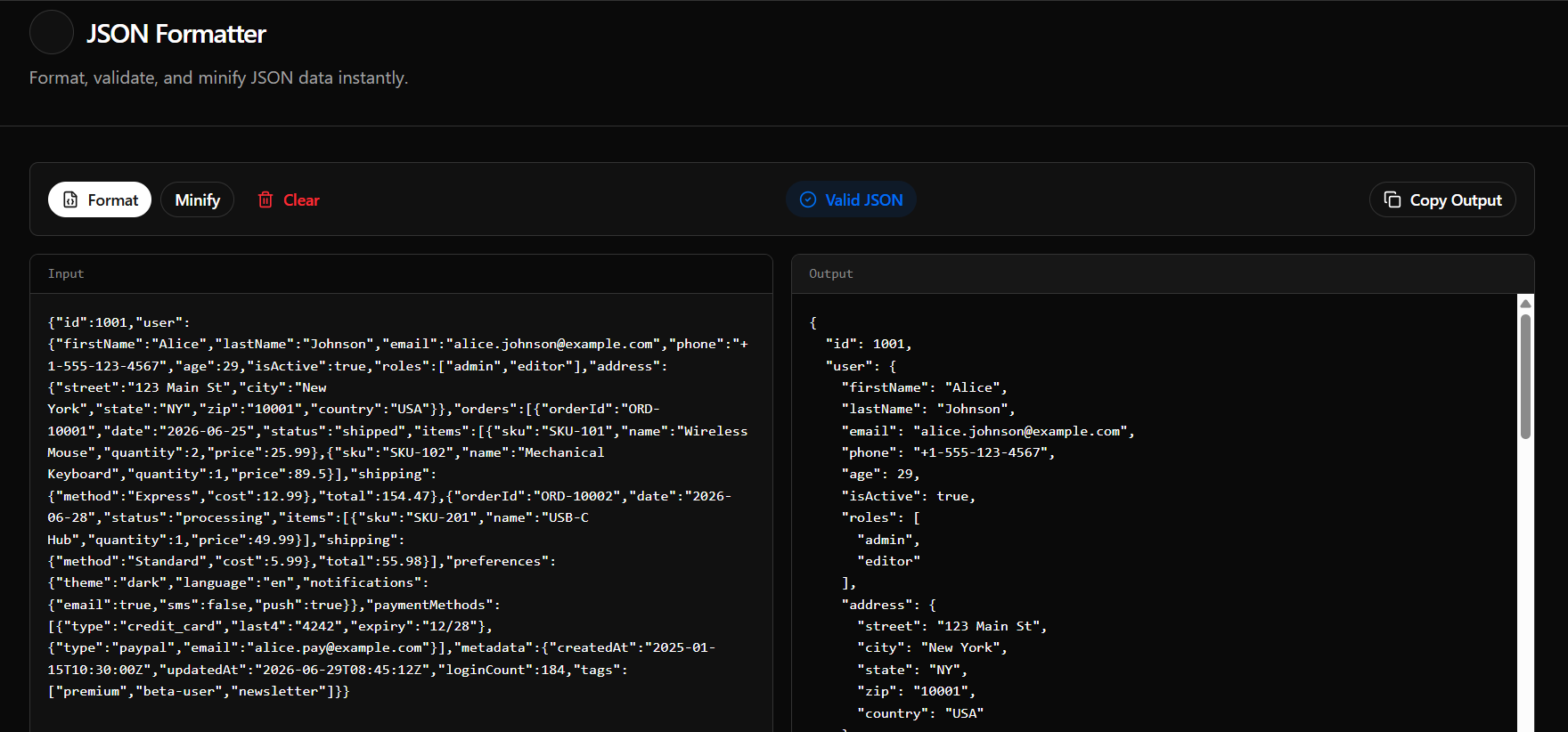 Free JSON Formatter gallery image