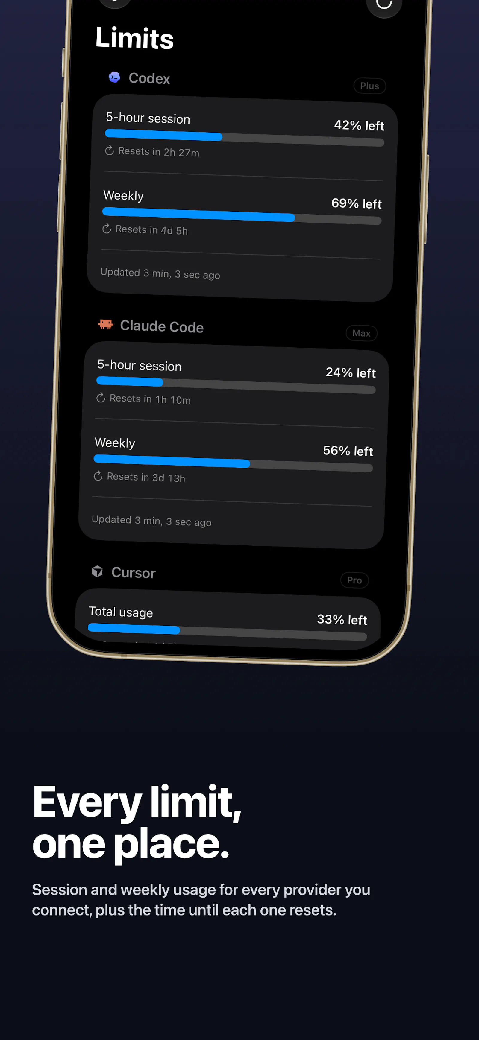 Limits screenshot 3