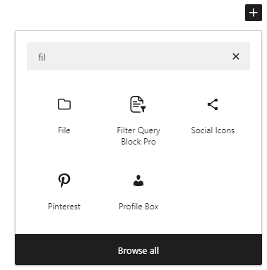 Filtro de consultas BLOCK PRO - Agregue fácilmente el filtro y la búsqueda a las listas y cuadrículas de WordPress media 2