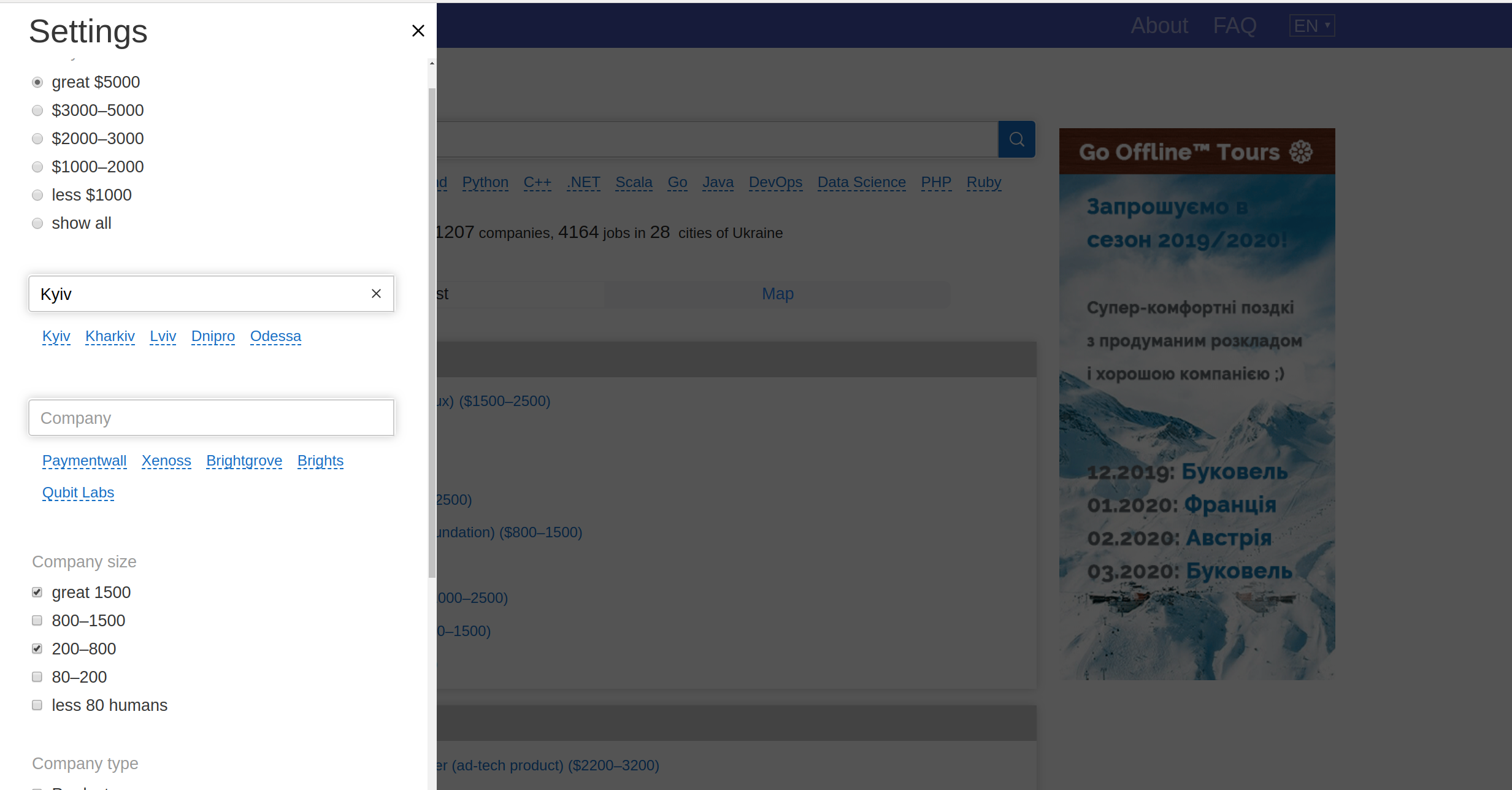 DevSpace IT job map gallery image