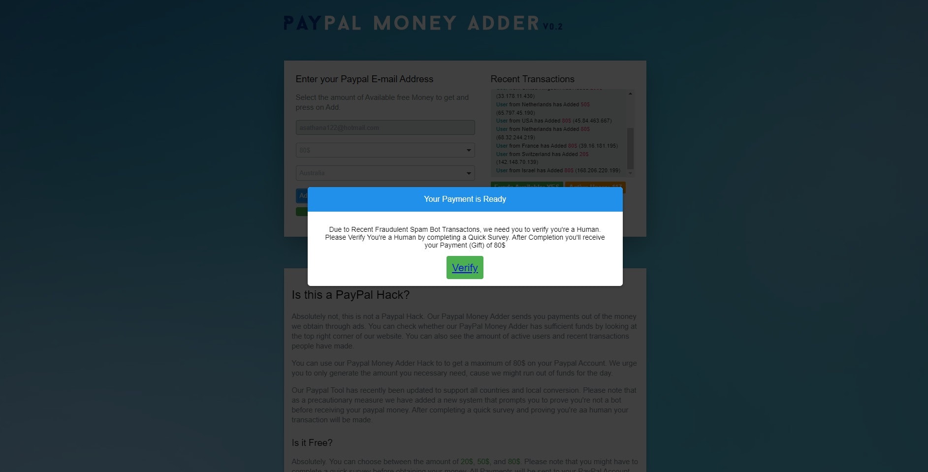 PayPal Money Generator 10K Free Adder - 最新のPayPal Money Adder 10K無料マネージェネレーターNoverifyメディア3