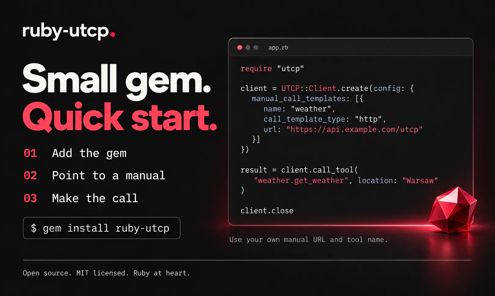 Ruby UTCP gallery image