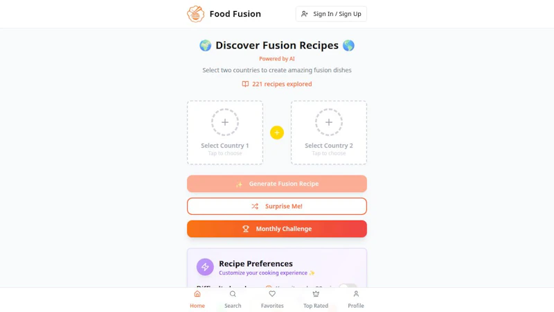 Food Fuson App screenshot 2