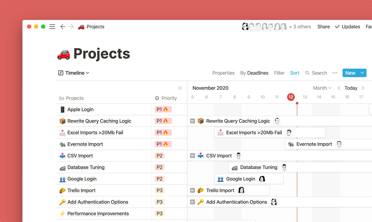 Notion Timeline Product Hunt Image