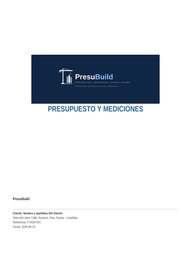 PresuBuild screenshot 2