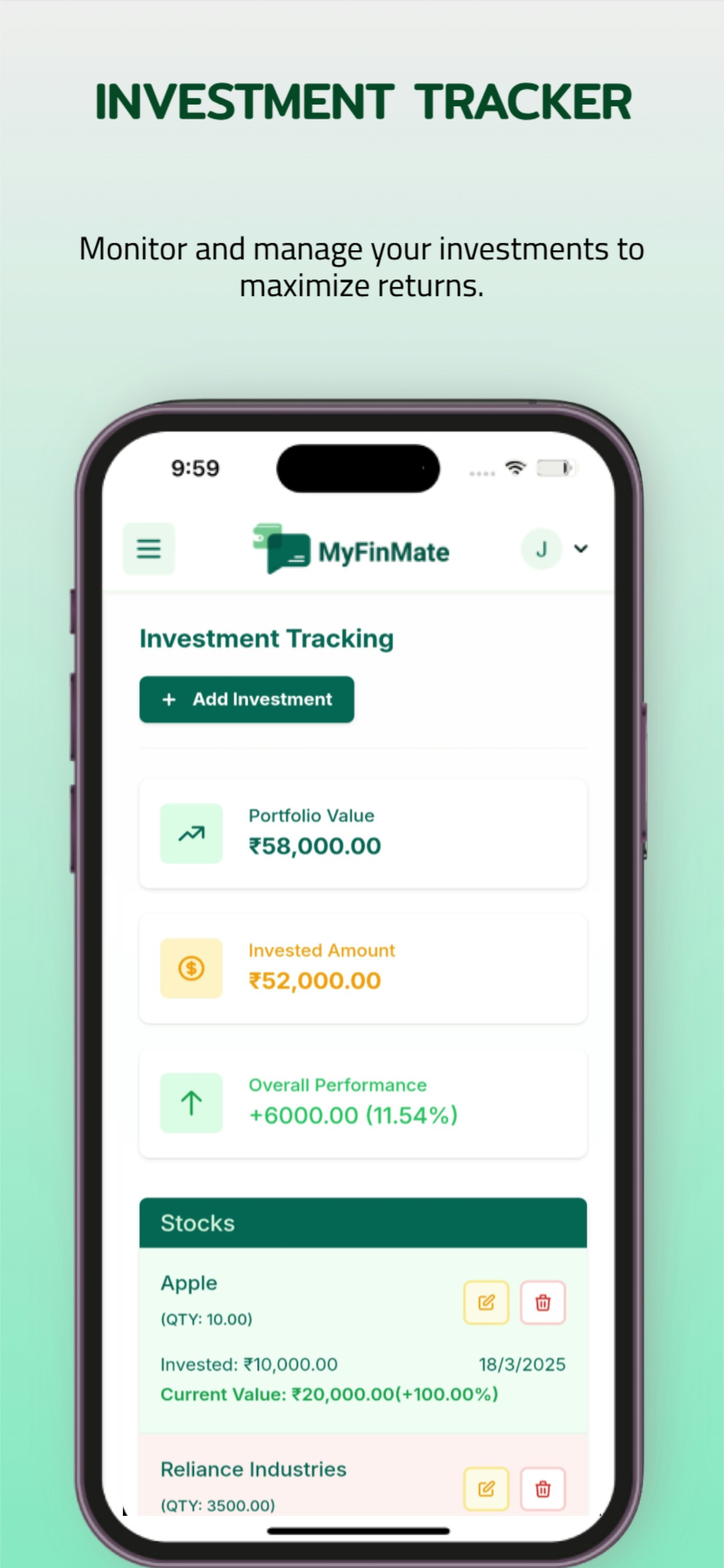 MyFinmate - Personal Finance App - Smart Money Management mit vollständiger Privatsphäre Ihrer Daten Medien 6