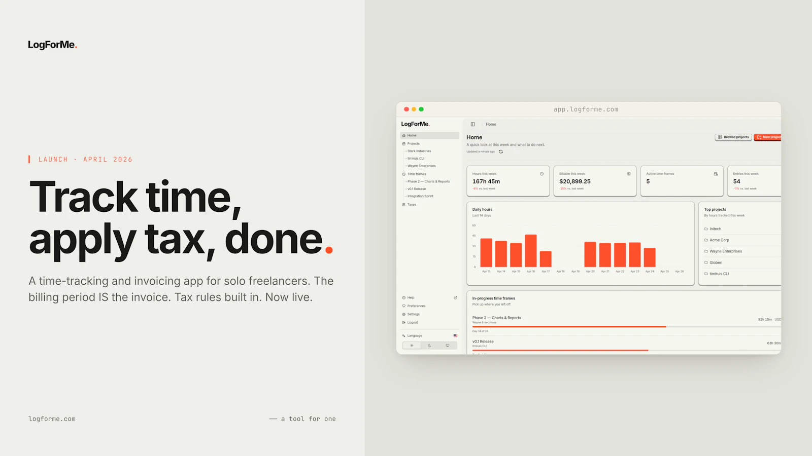 LogForMe screenshot 1