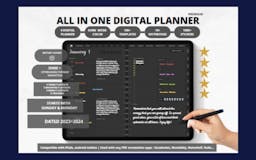 All in One Dark Mode Digital Planner media 1