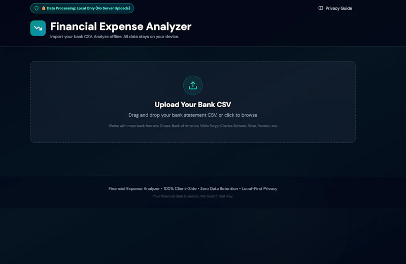 Expense Analyzer (Local-Only) screenshot 1