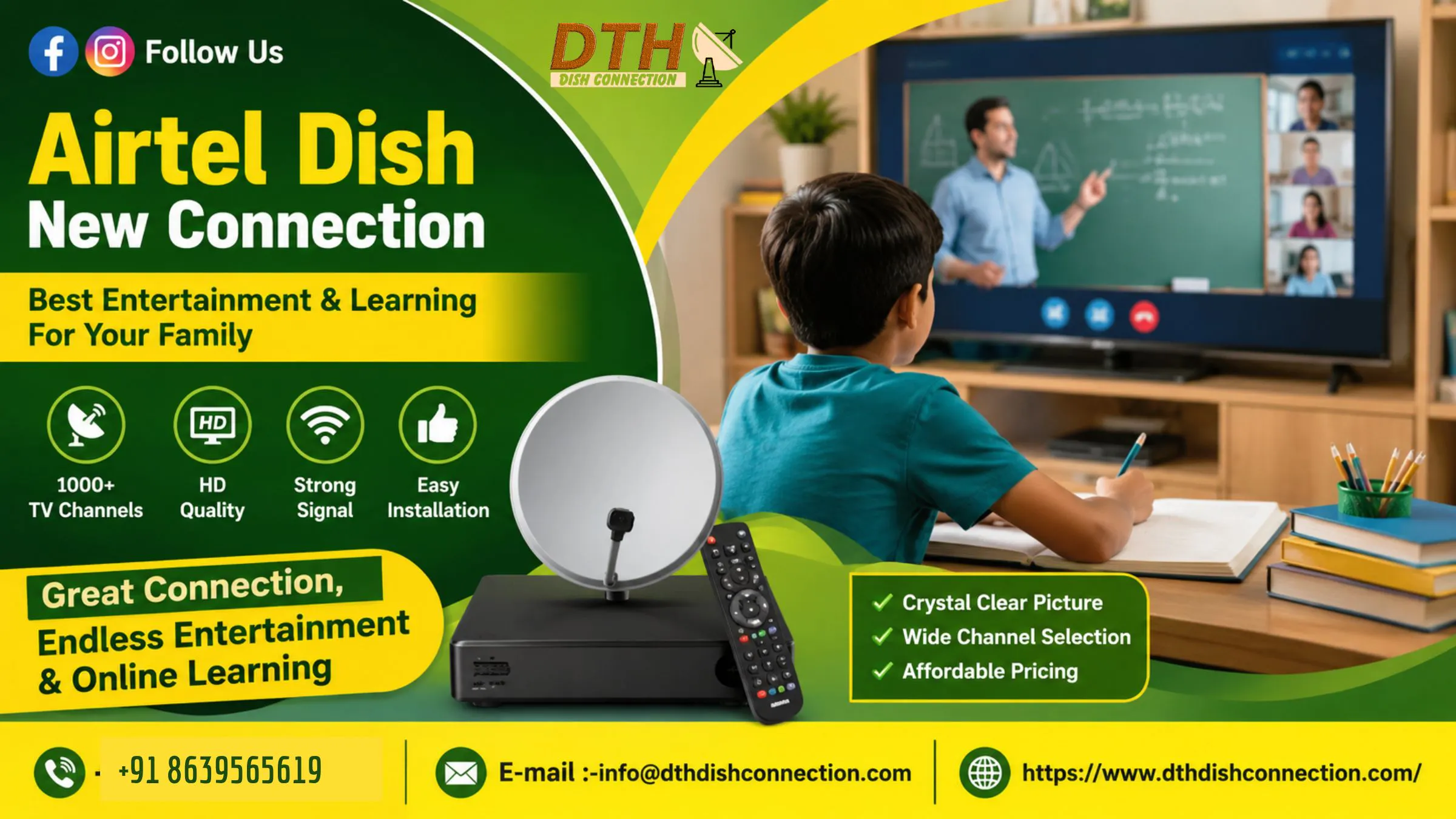 Banner del producto DTH Dish Connection
