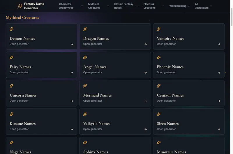 Fantasy Name Generator screenshot 4