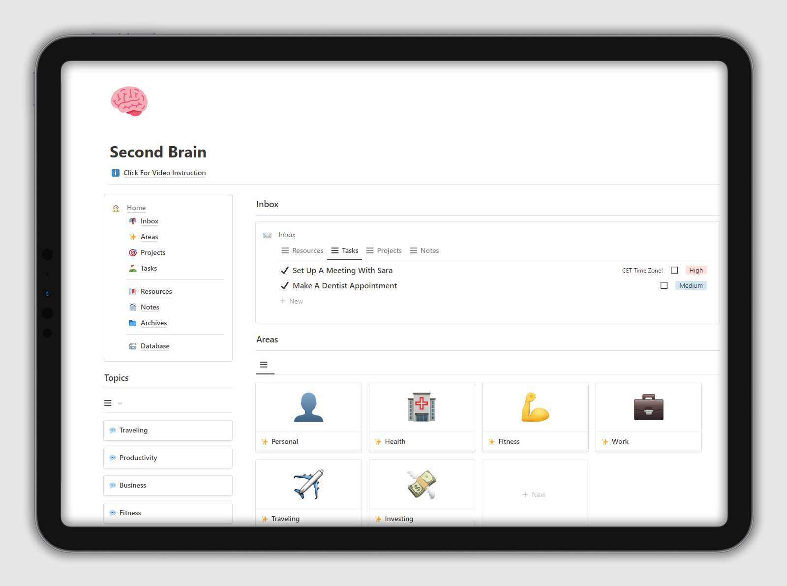Notion Second Brain gallery image