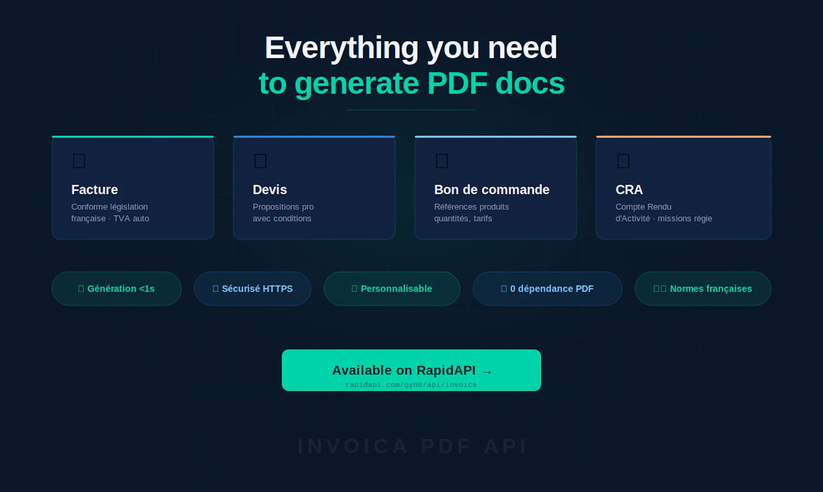 Invoica — PDF API for Freelancers screenshot 2