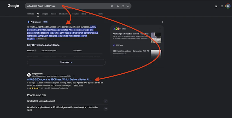 AIRAG SEO Agent screenshot 2