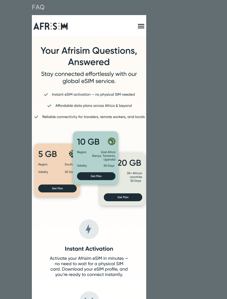 Afrisim screenshot 1