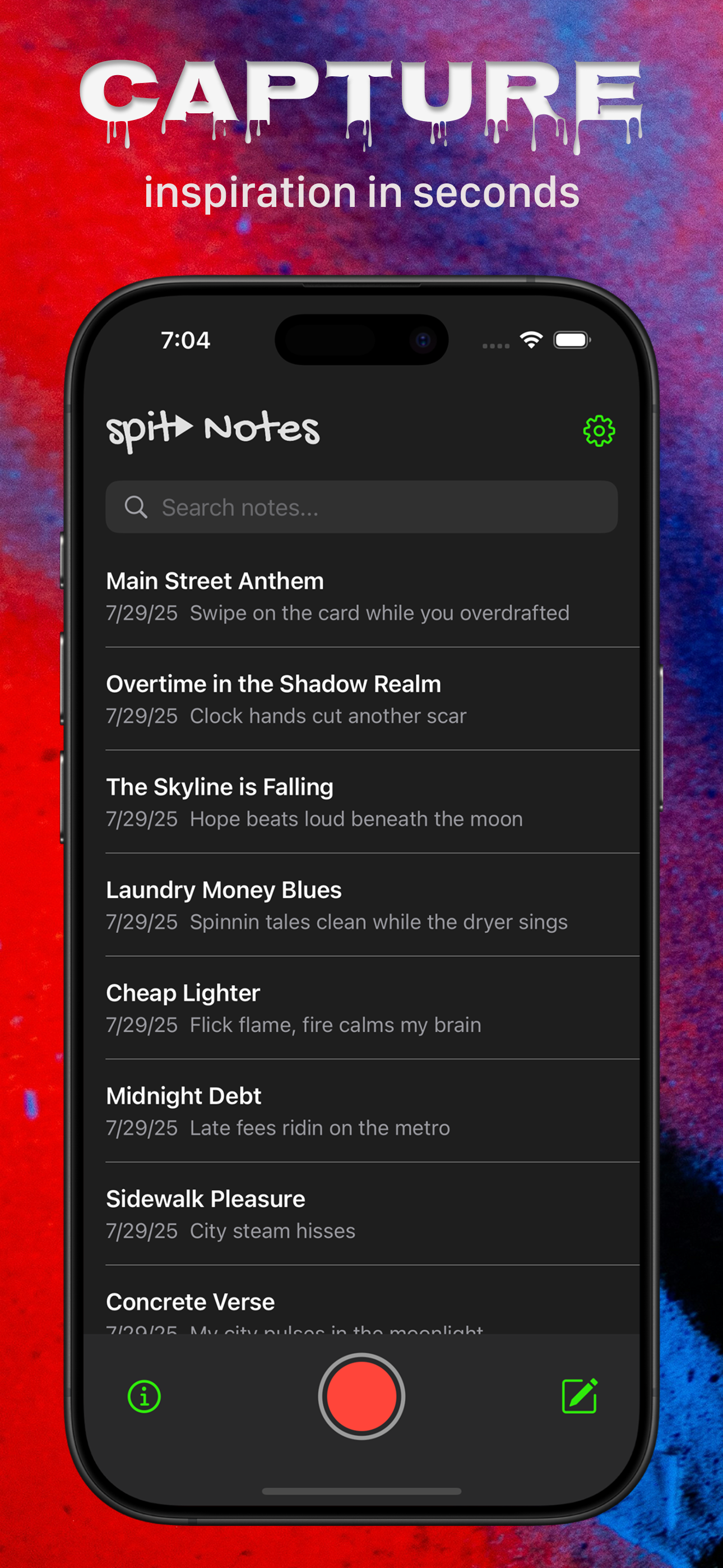 Média Notes de broche - Une application d'écriture de chansons qui maintient vos paroles et votre son ensemble 3
