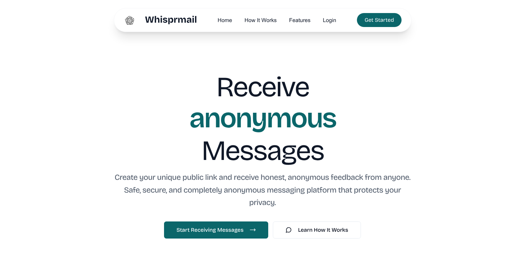 Media Whisprmail - Platform pemesejan tanpa nama 1