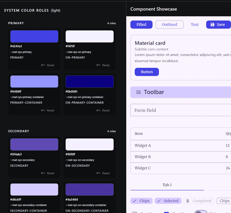 Angular Material Theme Builder screenshot 4