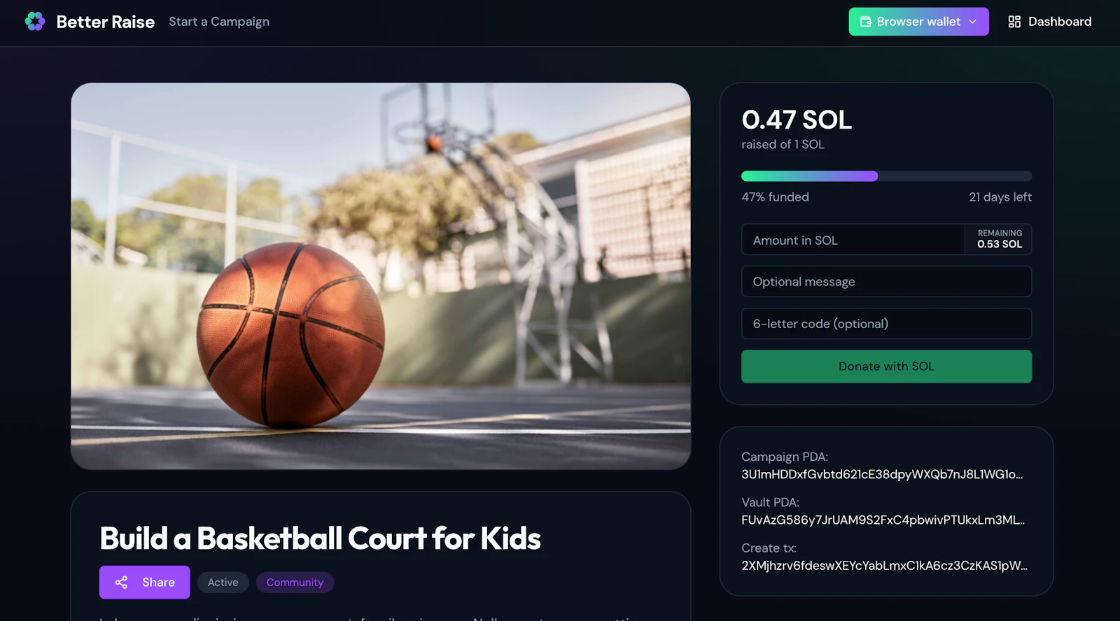 Better Raise — Bankless Crowdfunding screenshot 3