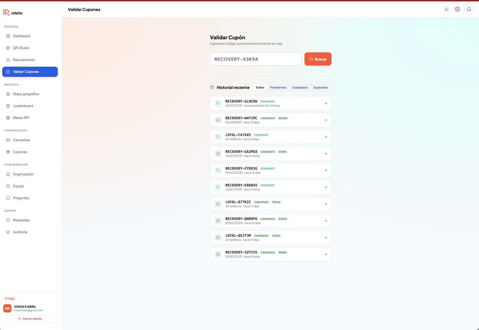 Retelio screenshot 4