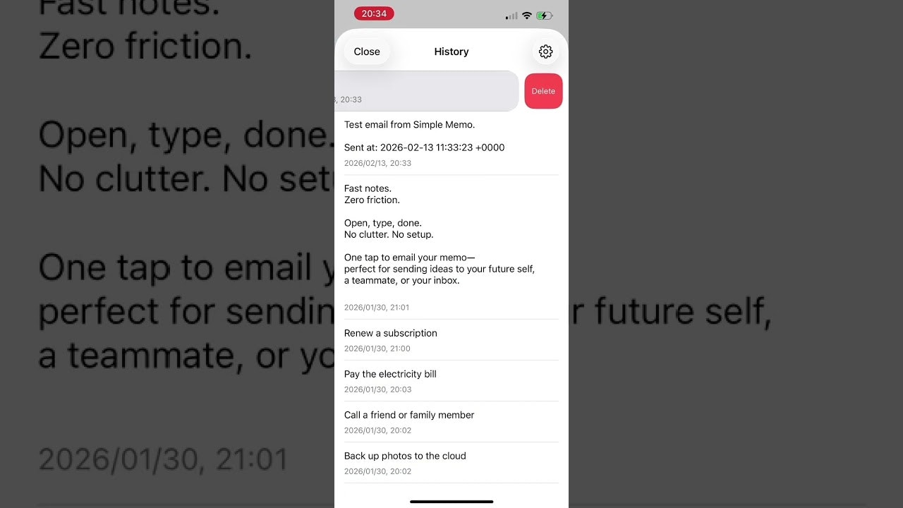 Simple Memo - Captio-style gallery image