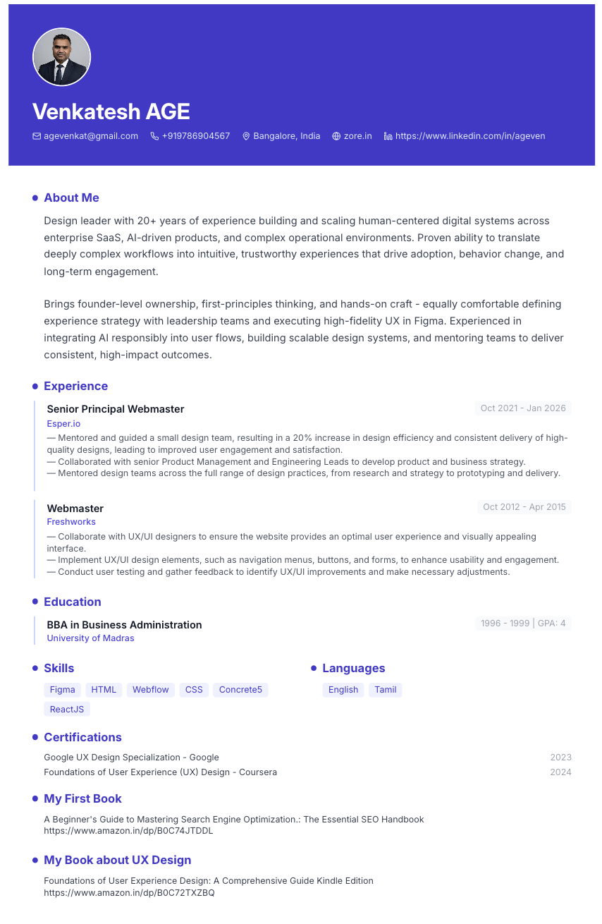 Zore - ATS-Ready Resumes - Screenshot 2 showing product features and functionality