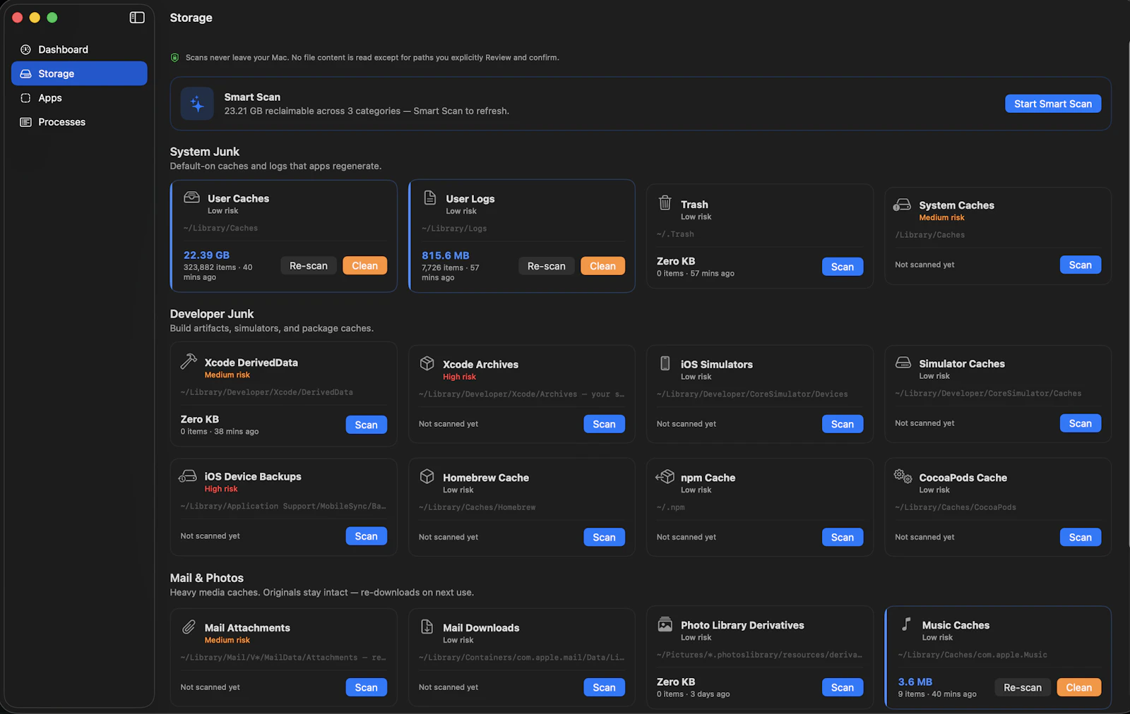 CPU Runner — honest Mac diagnostics screenshot 2