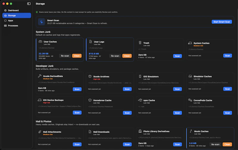 CPU Runner — honest Mac diagnostics screenshot 2