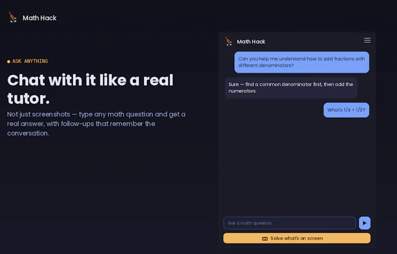 Math Hack screenshot 3