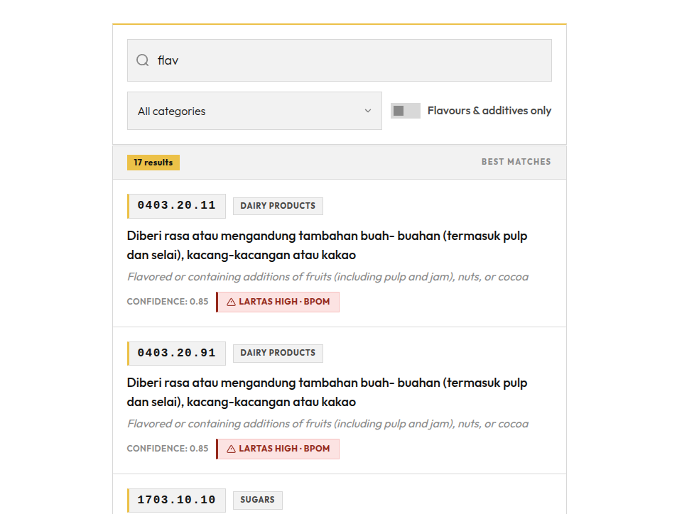 Indonesia HS Code Finder gallery image