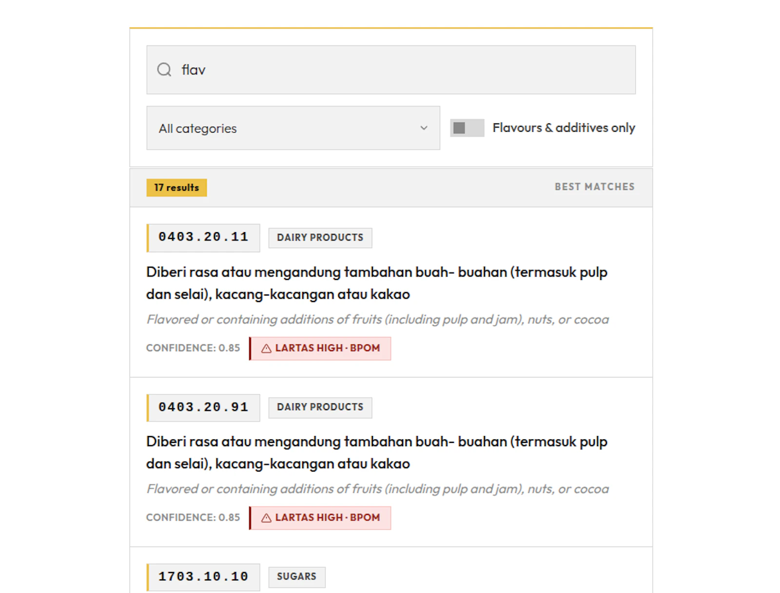 Indonesia HS Code Finder screenshot 2