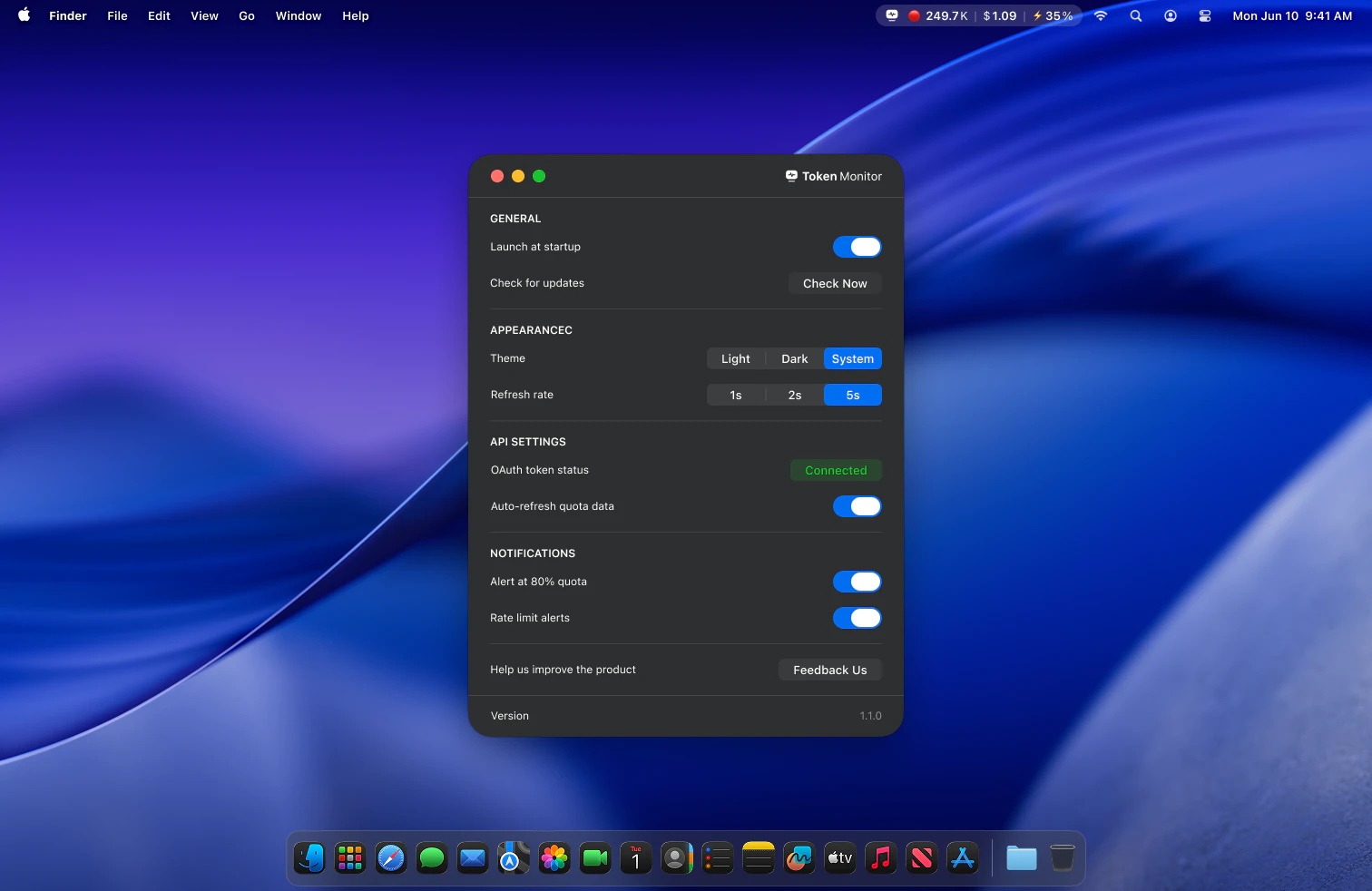 Token Monitor screenshot 3