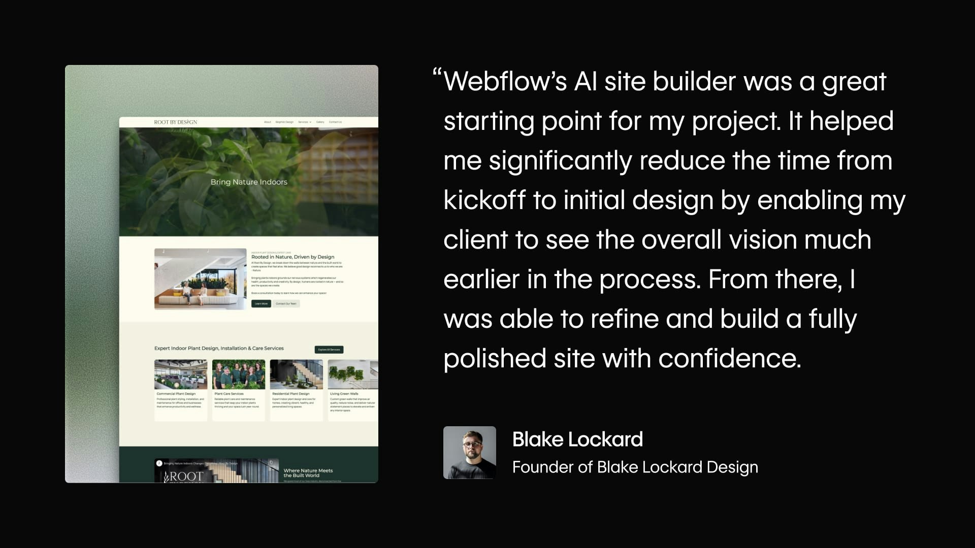 Webflow AI site builder gallery image