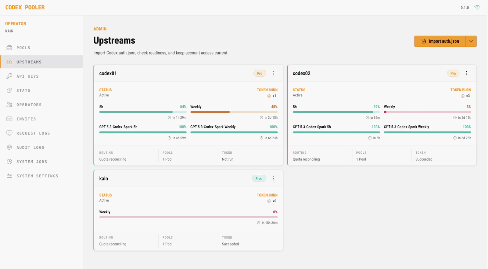 Codex Pooler screenshot 2