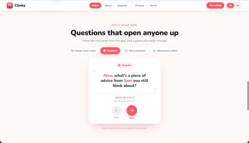 Clinky — Friends, drinks & games screenshot 3