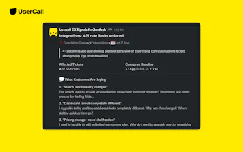 Zendesk Signals by Usercall gallery image