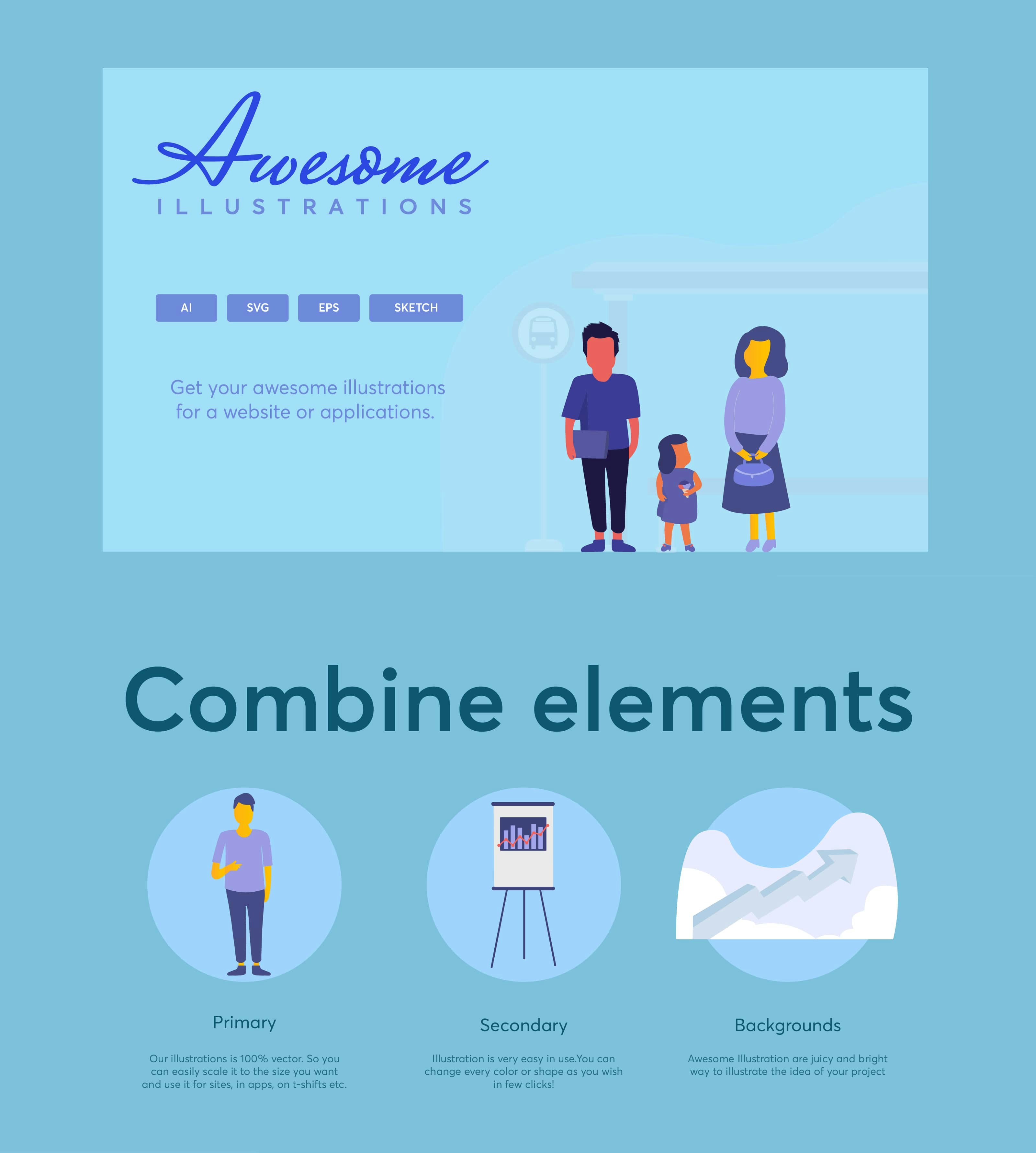 Awesome Illustrations ! Free Flat Illustrations gallery image