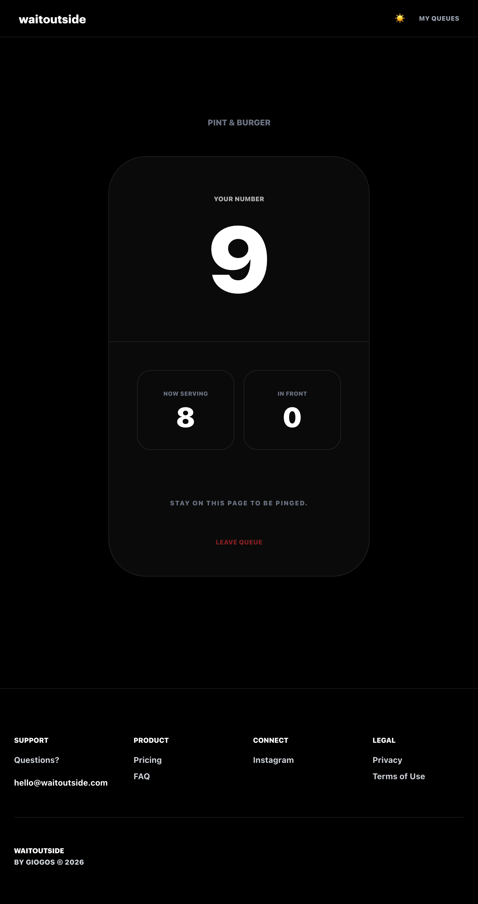 waitoutside - Screenshot 2 showing product features and functionality