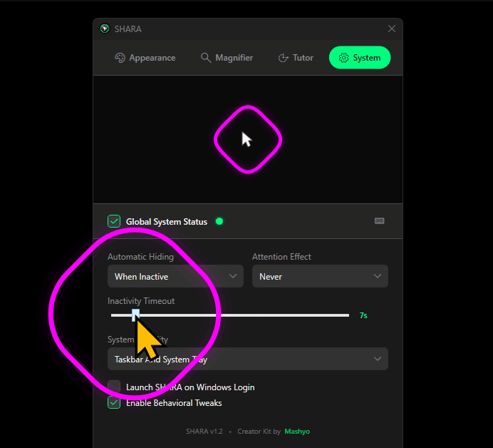 SHARA - Cursor Highlighter & Keystrokes - Screenshot 5 showing product features and functionality