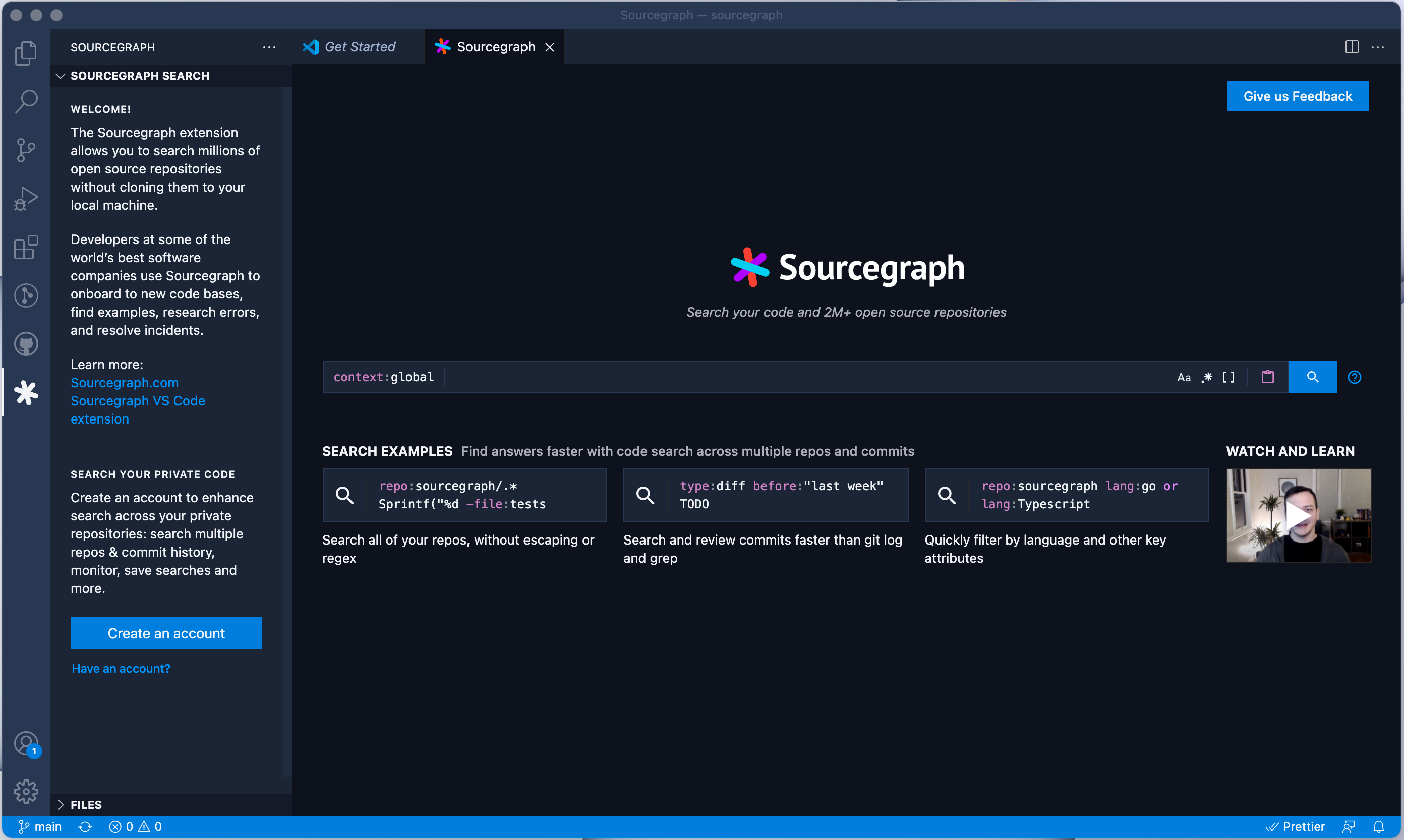 Sourcegraph for VS Code Image